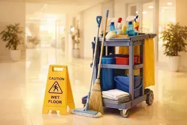Escalier d'immeuble nettoyé