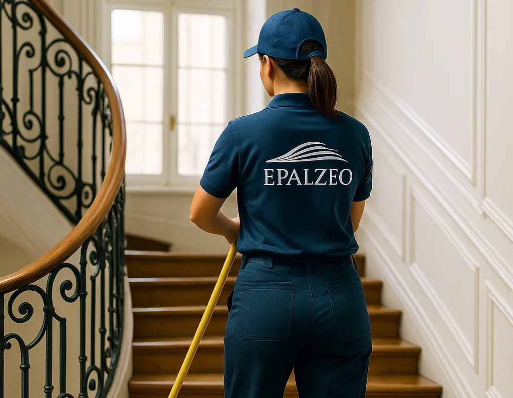 Parties communes d'immeuble nettoyées par EPALZEO